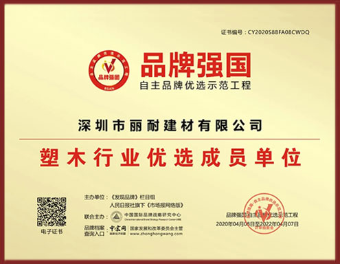 恭喜麗耐入選品牌強(qiáng)國示范工程